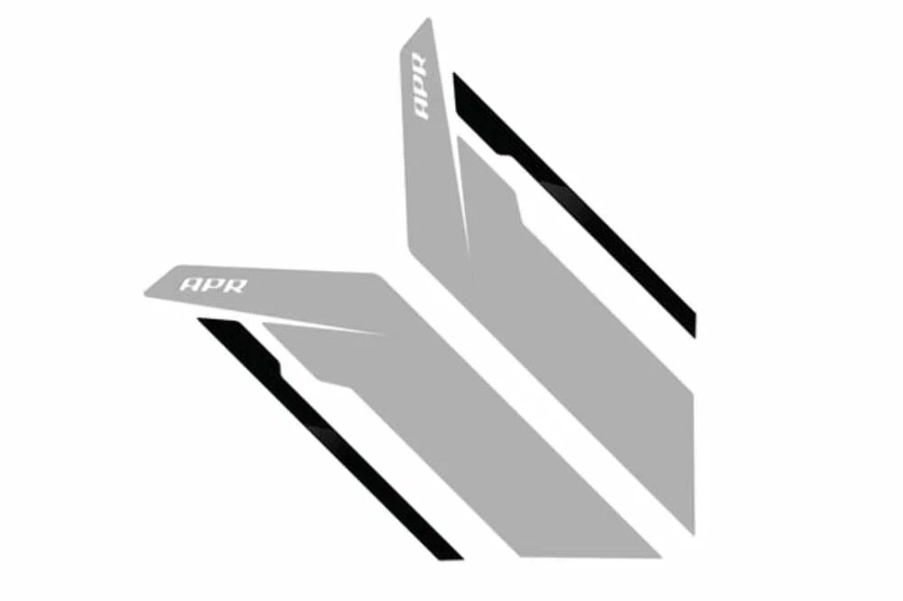 Fits 1985-2024 911 Porsche APR Sideburns - Silver APR _ Black Stripe PM100335